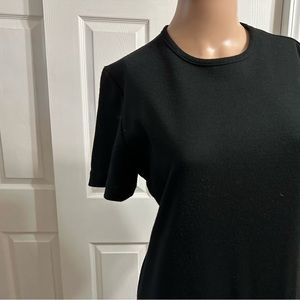 Everyone needs that one sleek black dress and this one has sparkles!